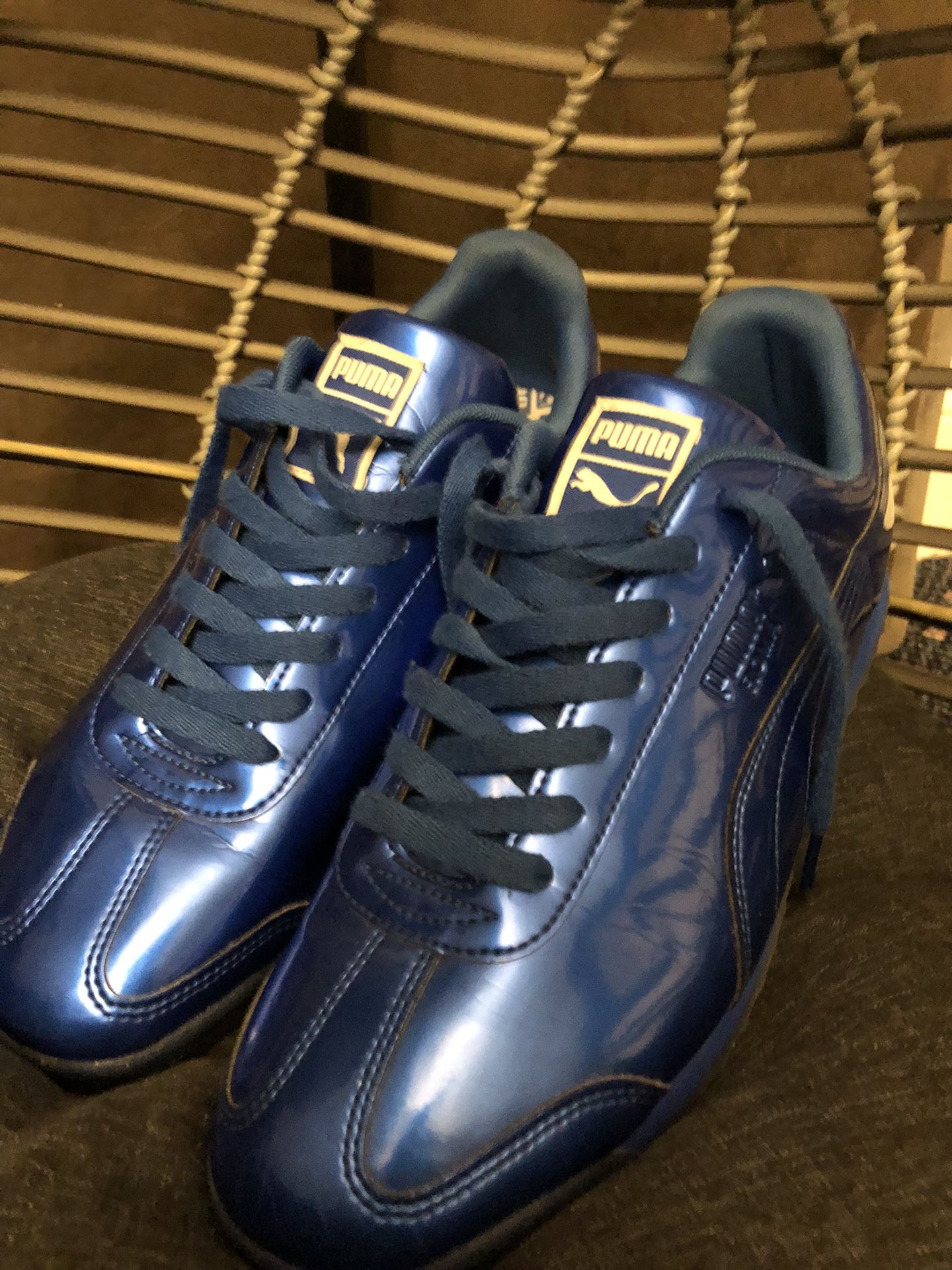Royal Blue Metallic Puma Roma Ano Sneaker Size 11