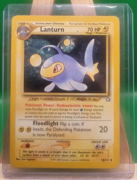 Lanturn 38/111 Neo Genesis Set Uncommon Pokemon Card - LP