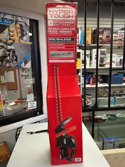 NEW Hyper Tough 22” 20V Brushless Hedge Trimmer w/ Battery