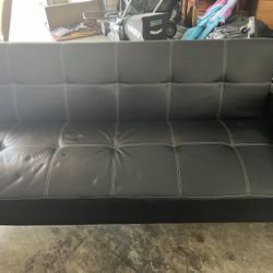 Faux Leather Futon