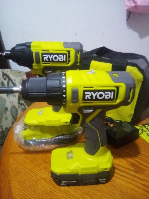 Ryobi Impact,Driver Drill Set 18v New