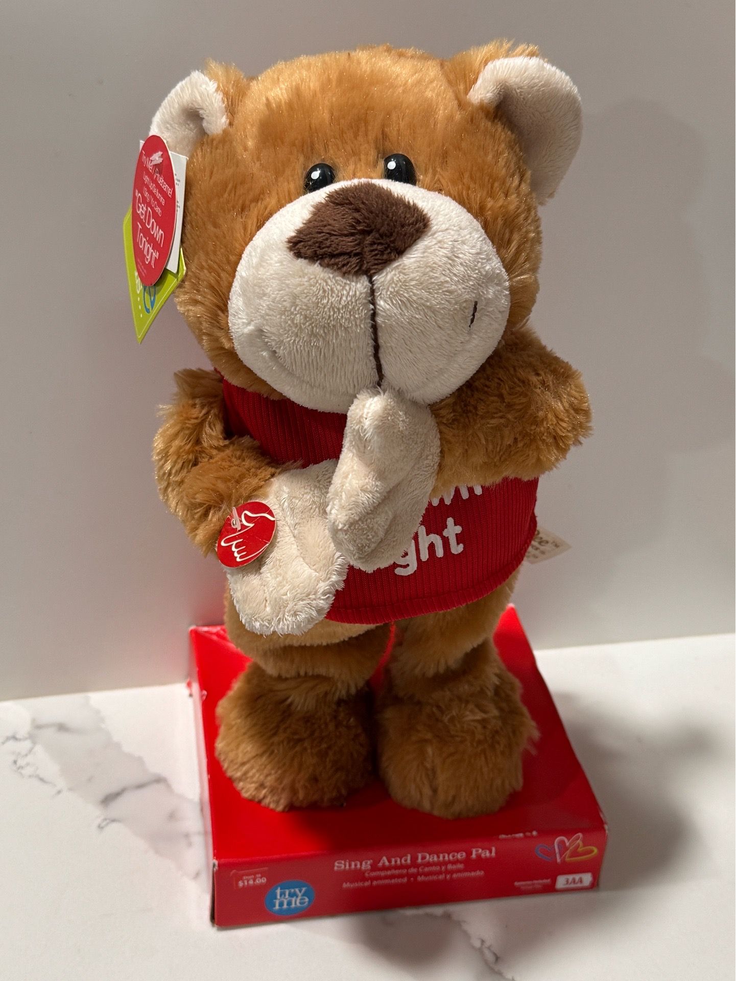 Animated Teddy Bear Plush Singing Dancing “Get Down Tonight” Tested