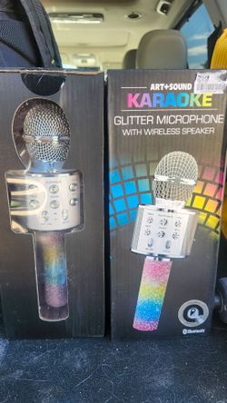 Art+Sound Karaoke Glitter Microphone with Wireless Speaker $15 EACH ❗️