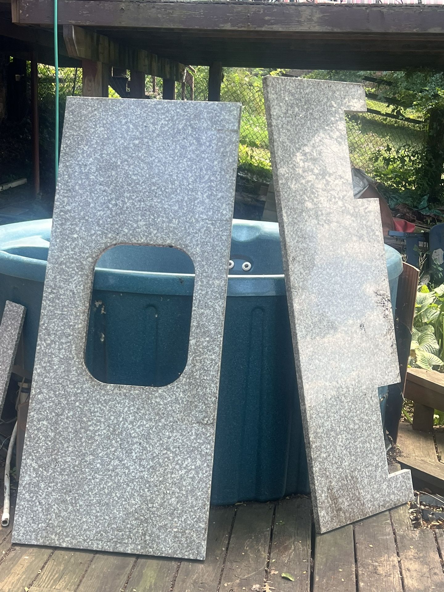 64x26 Granite Piece With Cut Out For Sink.