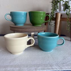 Spring color Fiesta ware tea cups. Spring/easter special.