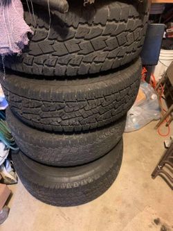 Tires and rings for gmc truck