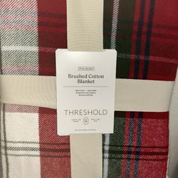Threshold Brushed Cotton Blanket Full/Queen