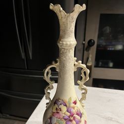 Antique Victoria Austria Porcelain Hand Painted Vase