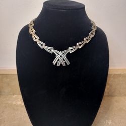 Antique Los Ballesteros Sterling Silver Necklace ~1937, Mexico 