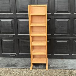 Collapsible Wooden Shelf with 6 Foldable Shelves