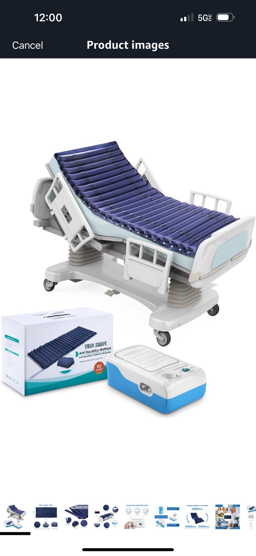 Alternating Pressure Mattress for Sores Prevention, Anti-Decubitus Air Pad With Low Noise Pump System for Hospital Beds, Disassemblable