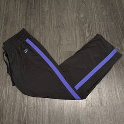 Mens Vintage Classic Nike Windbreaker Pants Sportswear Black/Purple Size Medium 