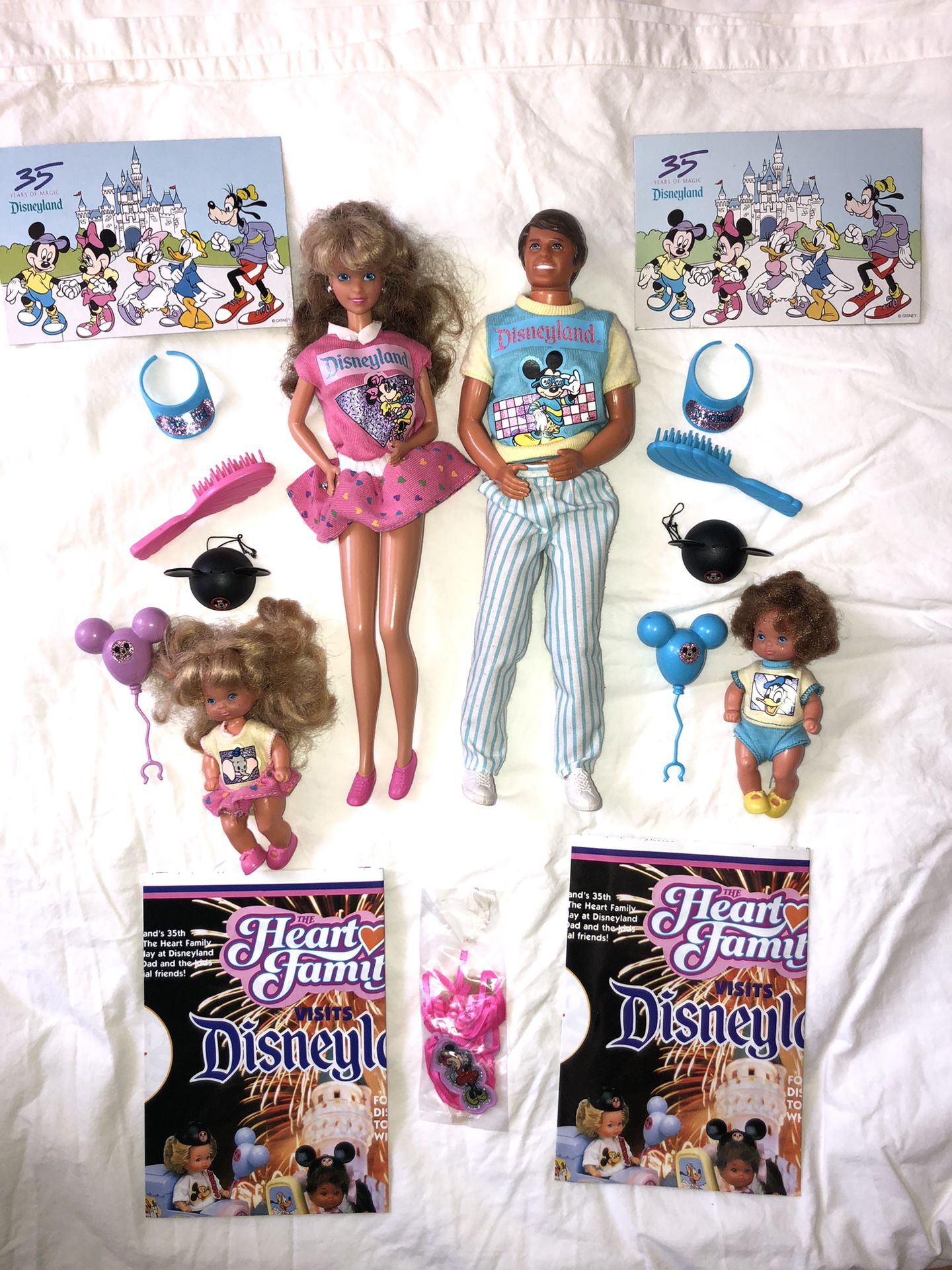 Vintage Barbie The Heart Family Visit Disneyland 35 Year 1989