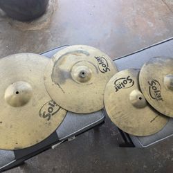 Pre-owned Sabian Solar Drum Cymbal Set Crash Ride & Hi-Hats MADE IN Canada