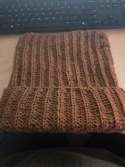 Homemade Brown Beanie