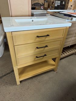 30” Single Sink Bathroom Vanity Sand