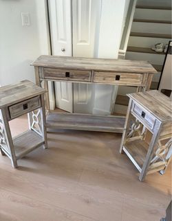 Farmhouse console 3 pc set table