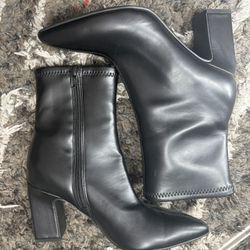 Black Ankle Heel Boots