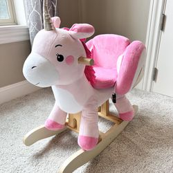 Plush Unicorn Rocking Horse For Infant