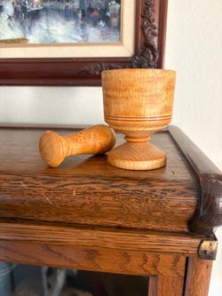Wooden Mortar and Pestle Set