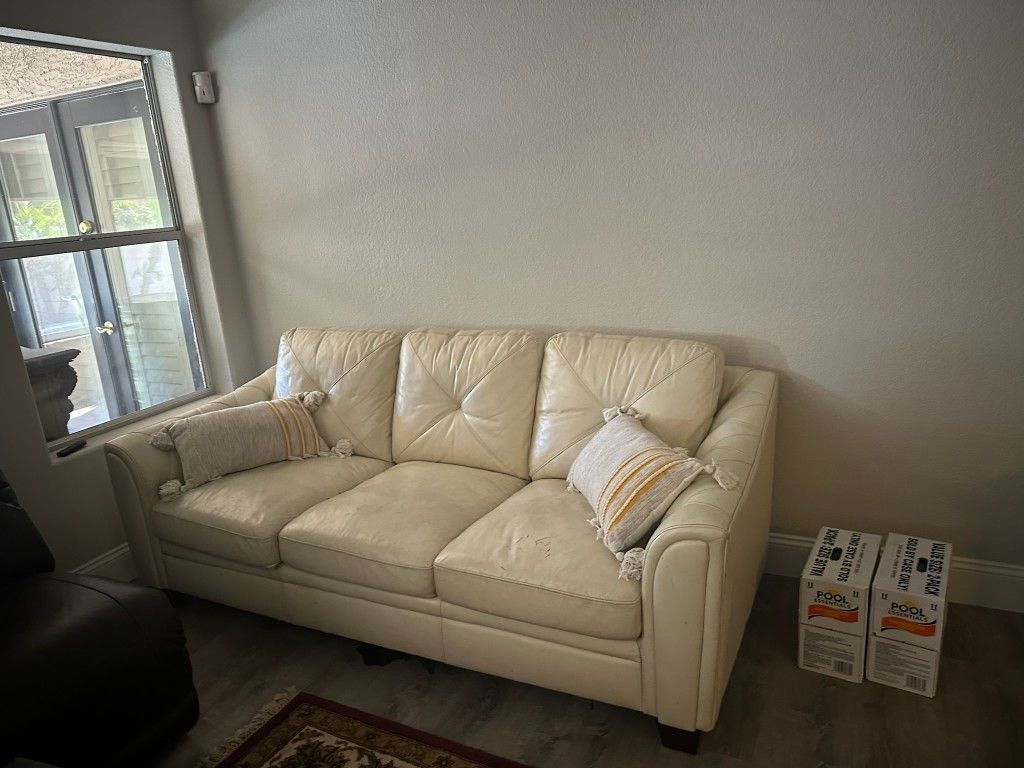 Bone Leather couch