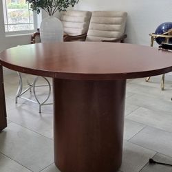 Authentic Knoll Reff MCM Drum Pedestal Table