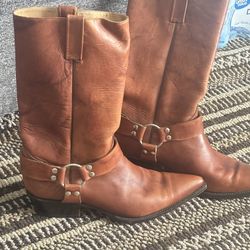 RUDEL Cowboy Boots Western Brown Suede Texas Catalan Style Mexico 29 1/2