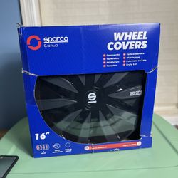 Sparco Corsa 16” Black Wheel Covers – Set of 4 (Brand New in Box)
