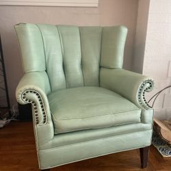 Unique Faux Leather Accent Chair