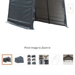 Storage Shed 7ft X 12 Ft  Grey Out Door 