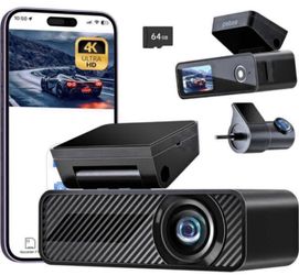 Brand New 4K+1080P Dual Dash Camera with 64GB SD Card
