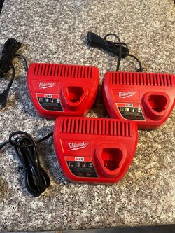 Milwaukee M12 Battery Charger ($10 each)
