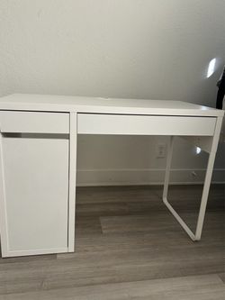 White IKEA Desk