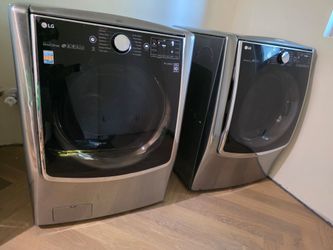 Used LG washer and gas dryer large capacity with pedestals