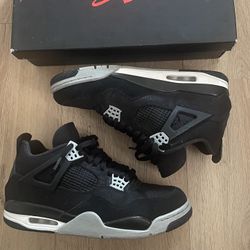 Jordan 4 Black Canvas