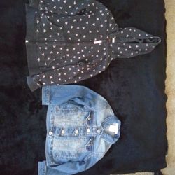 Girls Hoodie and Jean Jacket Size 6
