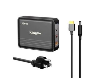 330W GaN PD 3.0 Fast Charger with XT60 Port (20V/16.5A) for Dell G16, G15, G7, Alienware m16, m18, X51-3-Port Laptop Charger Adapter