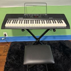 Alesis Melody 61 Keyboard with Adjustable Stand & Stool