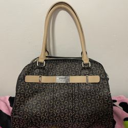 GUESS Los Angeles Diem Logo Print Tote Bag