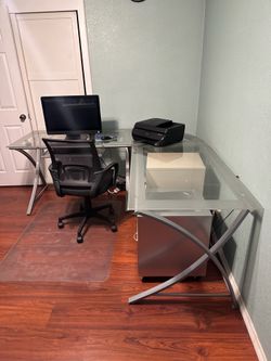Office glass desk
