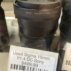 Sigma 15mm F1.4 DC For Sony E Mount 