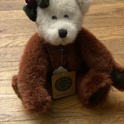 Vintage Boyds Bears Bear Necessities Gwendolyn Teddy Bear 10" White Maroon new