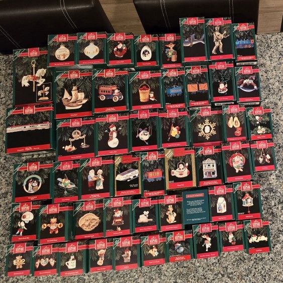 (52) 1992 Hallmark Ornaments - NEW IN BOX $125 Lot (or $4/each)