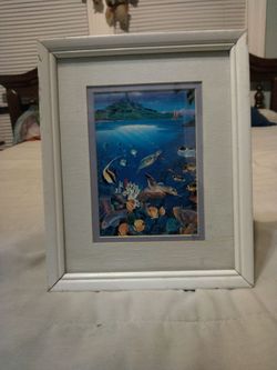 Framed Art Print Titled "Voyage Of The Ho'okulea" by Marine Artist Christian Riese.