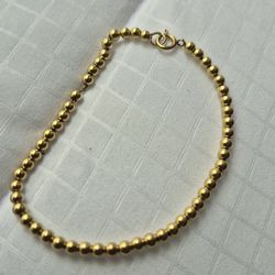 14kt. GF balls on chain bracelet- 6.75 in.