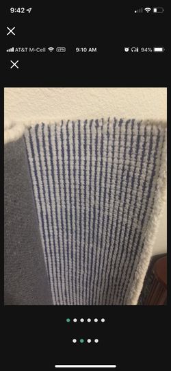 NEW! Pottery Barn SOFT CHENILLE WOOL Stripe Rug Blue