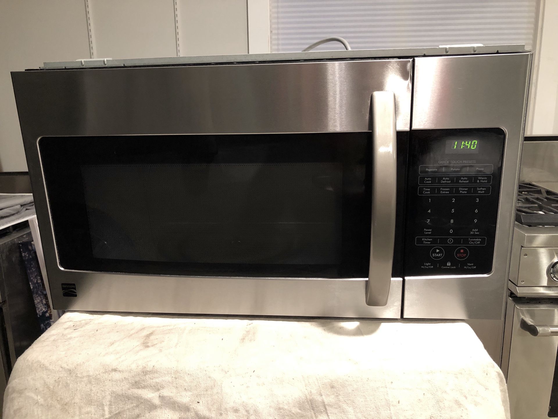 Kenmore Stainless Steel Over the Range Microwave
