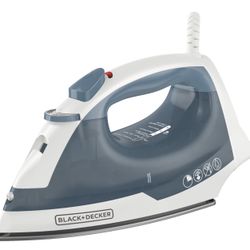 BLACK+DECKER Easy Steam Compact Iron for Clothes, Automatic Shutoff, Nonstick Plate, Light Weight, 1200 Watts
