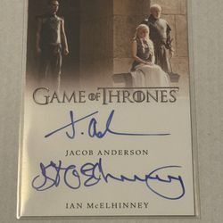 2019 HBO Game Of Thrones  Dual Auto 