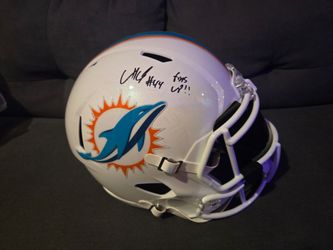Miami Dolphins Full-Size Football Helmet Signed by Chop Robinson